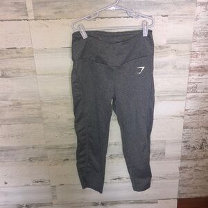 Gymshark Legging gray tights dry sculpture crop high rise run gym workout​​​